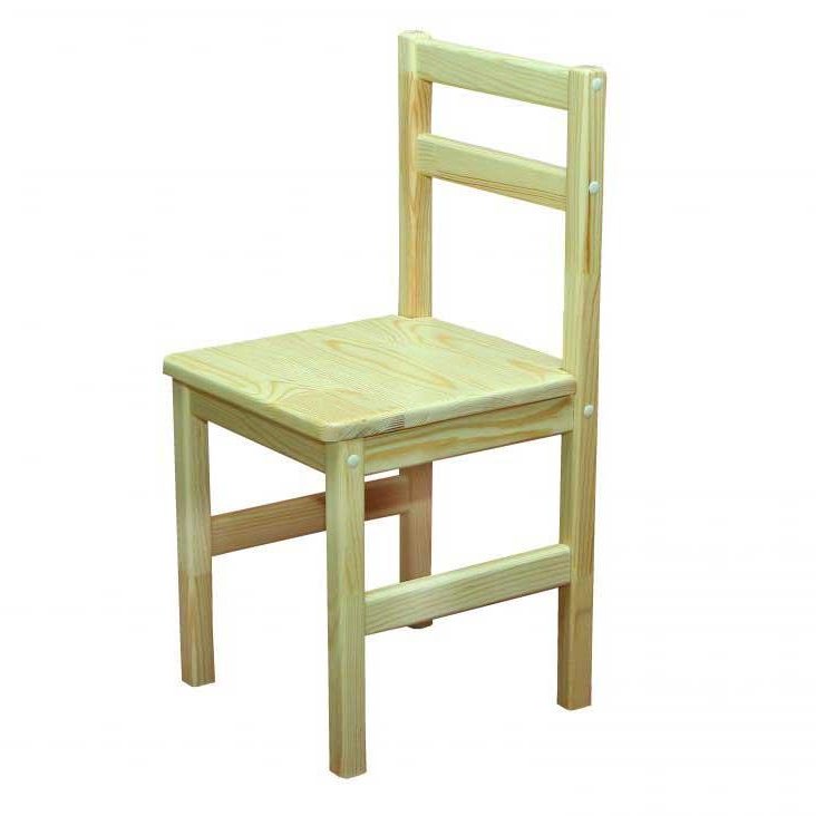 Дитячий стілець з натурального дерева, ростова група №1, АЛМАНТ, 255х270х520 мм, (h-260 мм).